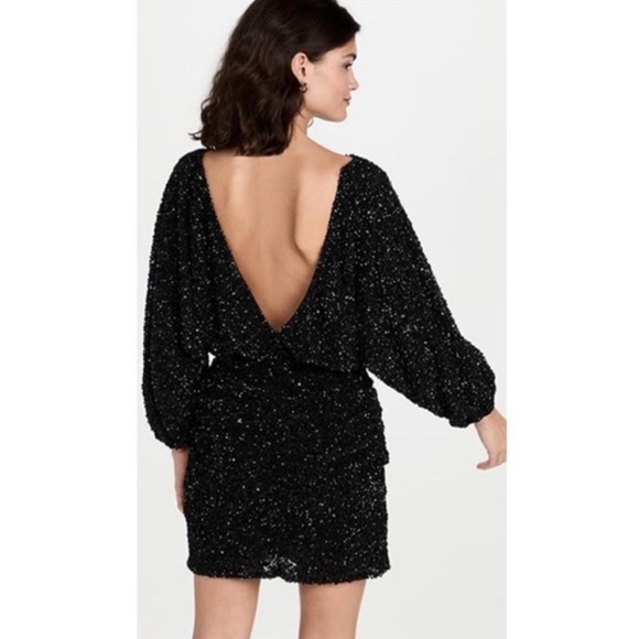 ba&sh Dress Womens Small Black Cocktail Party - Picture 11 of 12